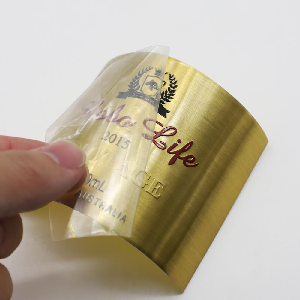Red Wine Bottle Metal Sticker