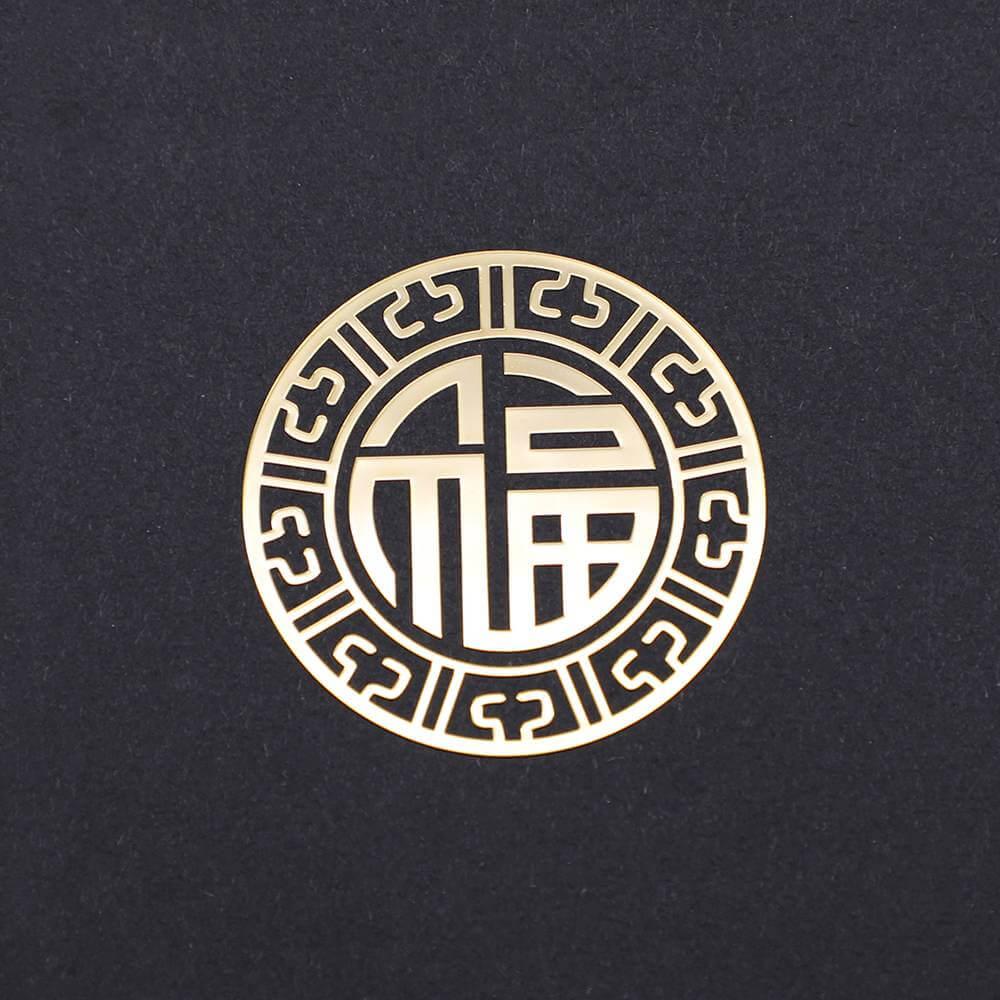 Custom Glossy Gold Metal Stickers