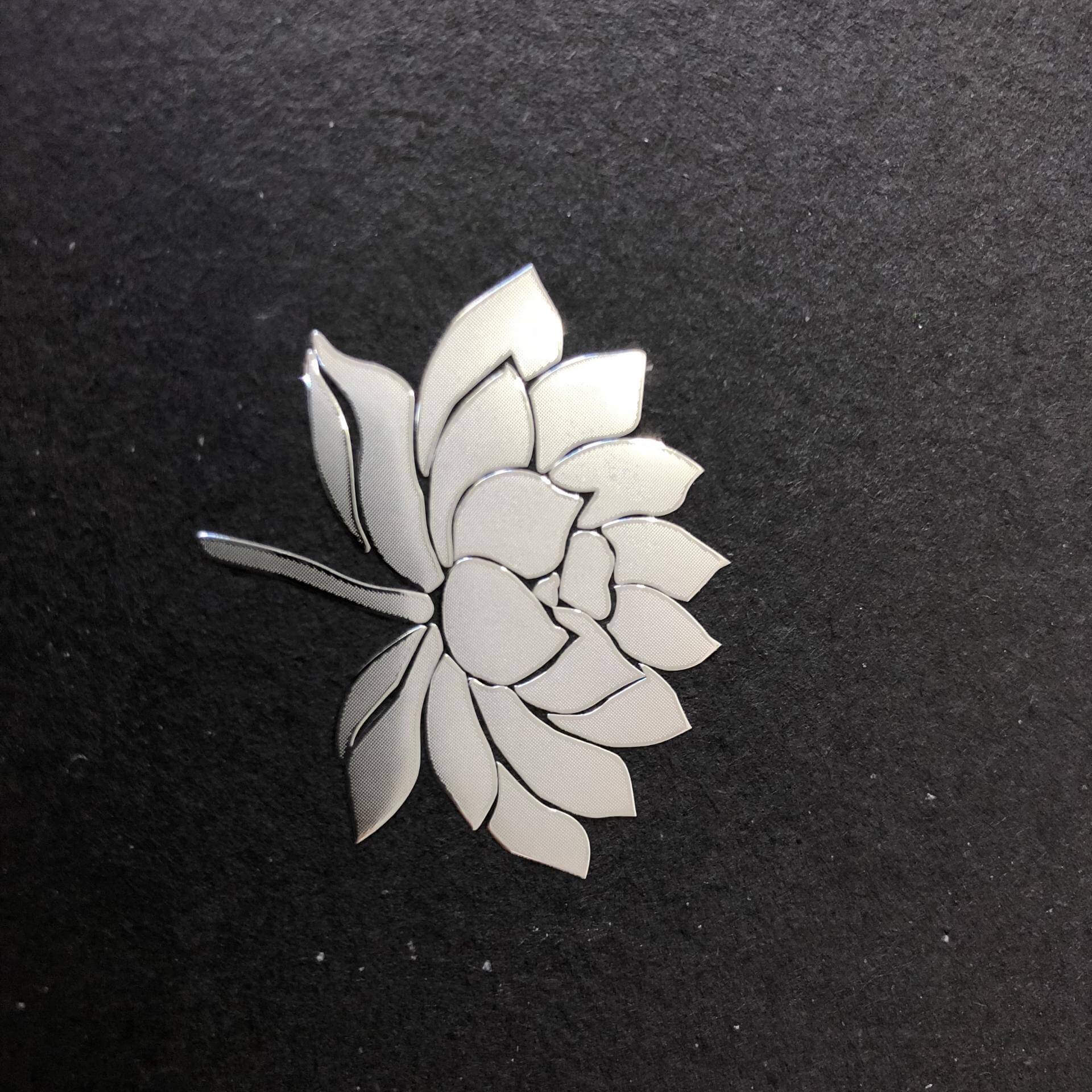 Custom Glossy Silver 3d Metal Sticker
