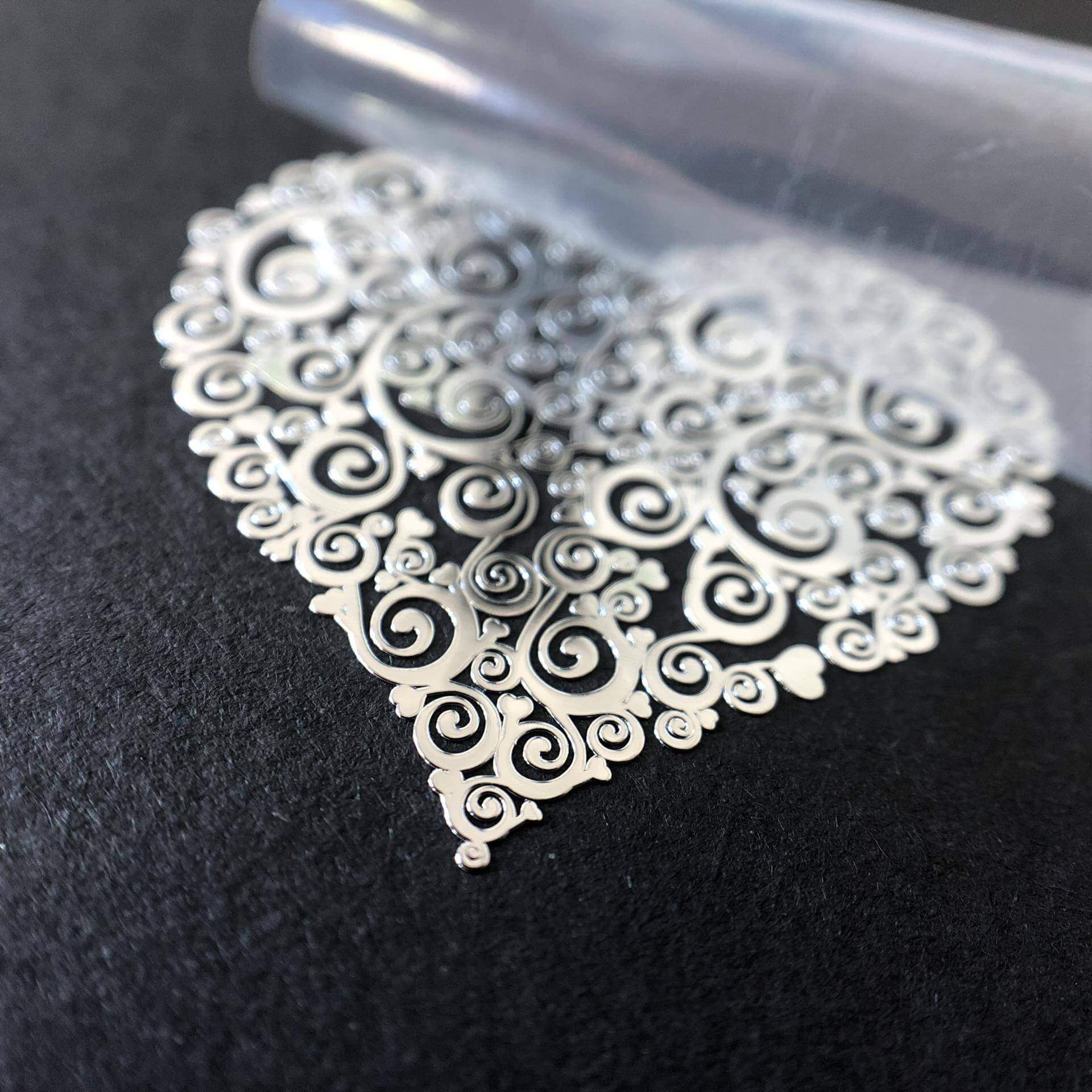 Custom Glossy Silver 3d Metal Sticker