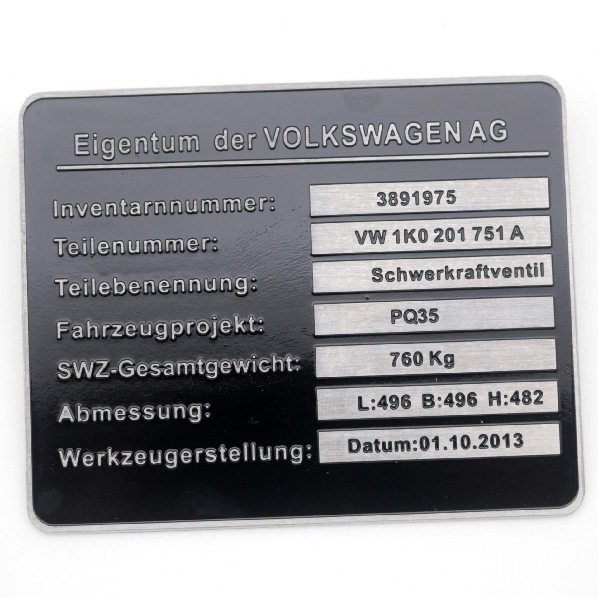 Custom print die cut metal label plate
