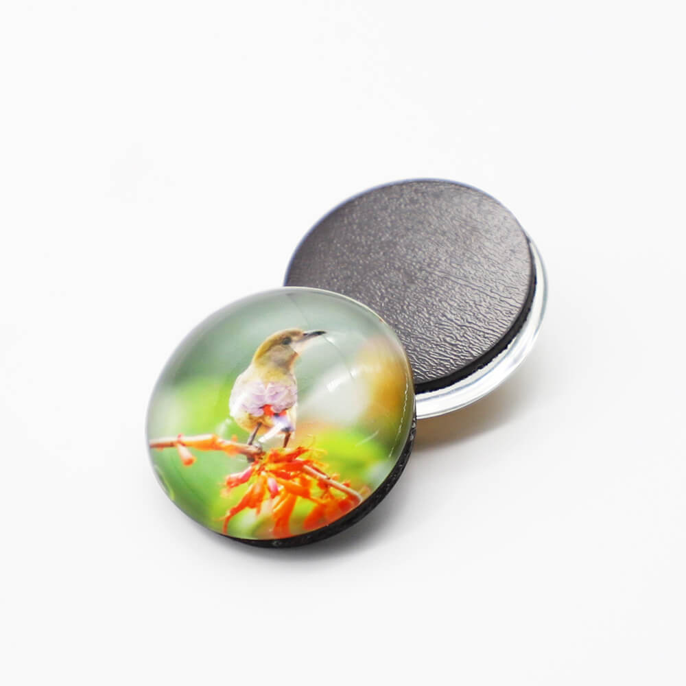 Wholesale Round Crystal Glass Fridge Magnet