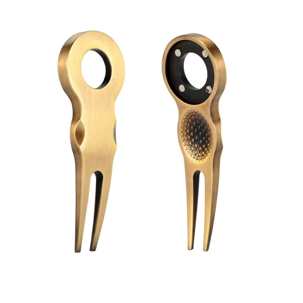 Wholesale Cheap Customized Blank Metal Epoxy Ball Cap Golf Pitch Fork Divot Tool
