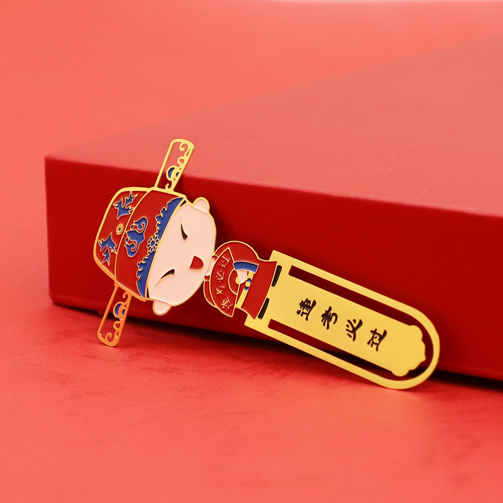 Custom Metal Glossy Gold Ruler Bookmark Soft Enamel Bookmarks Scholarship