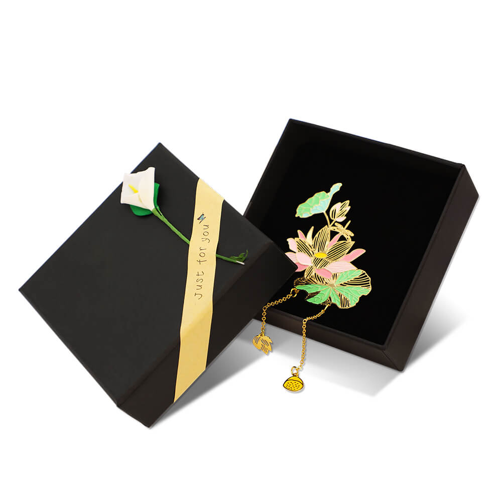 Custom Metal Flower Bookmark Soft Enamel Bookmarks Customed Shape Package
