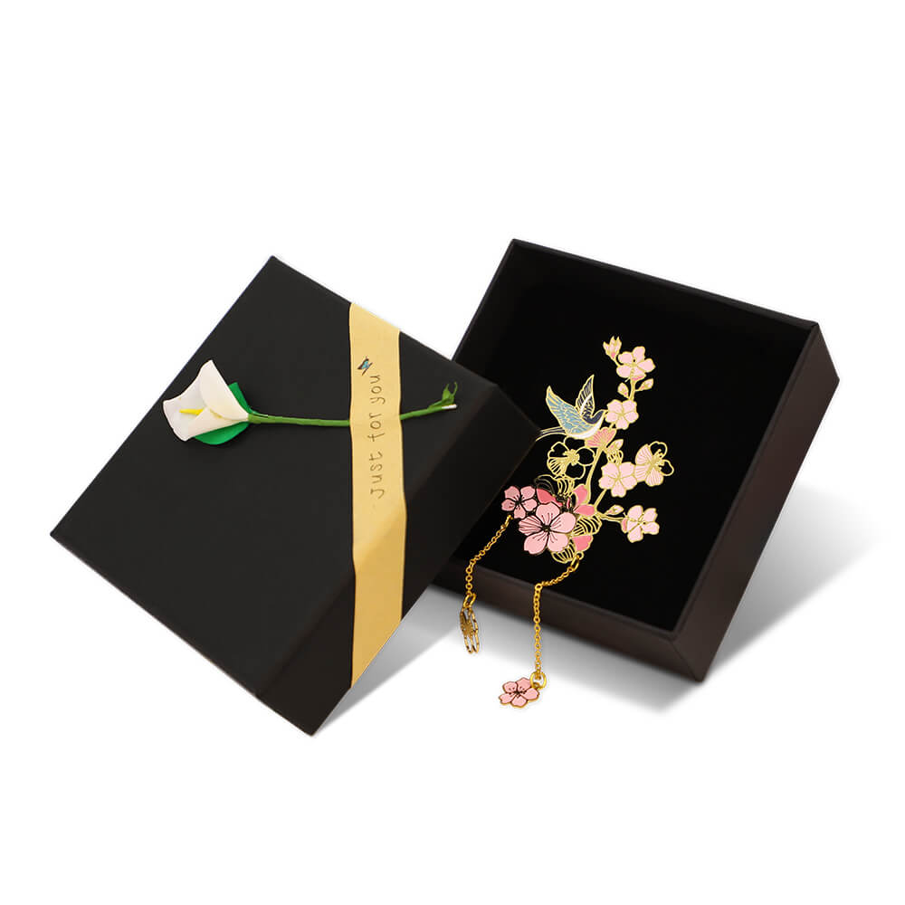 Custom Metal Flower Bookmark Soft Enamel Bookmarks Customed Shape Package