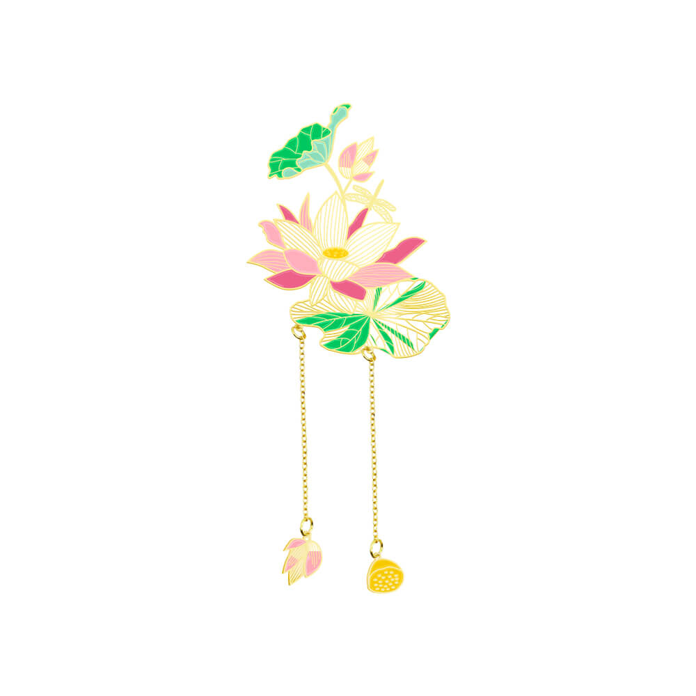 Custom Metal Flower Bookmark Soft Enamel Bookmarks Customed Shape Package