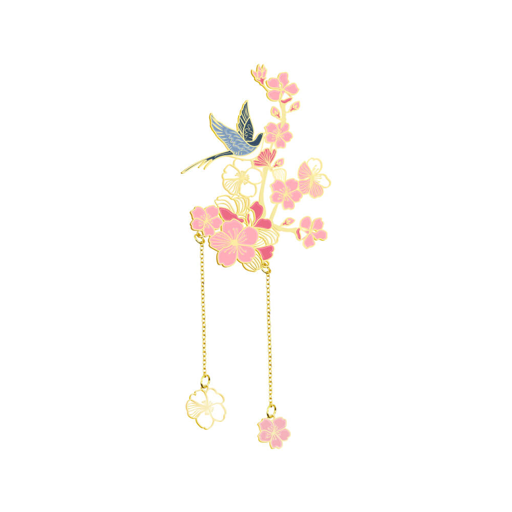Custom Metal Flower Bookmark Soft Enamel Bookmarks Customed Shape Package