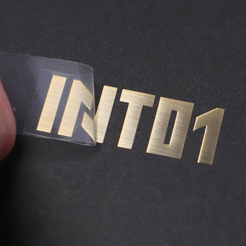 Custom Metal Logo Sticker Plating Gold Foil Sticker
