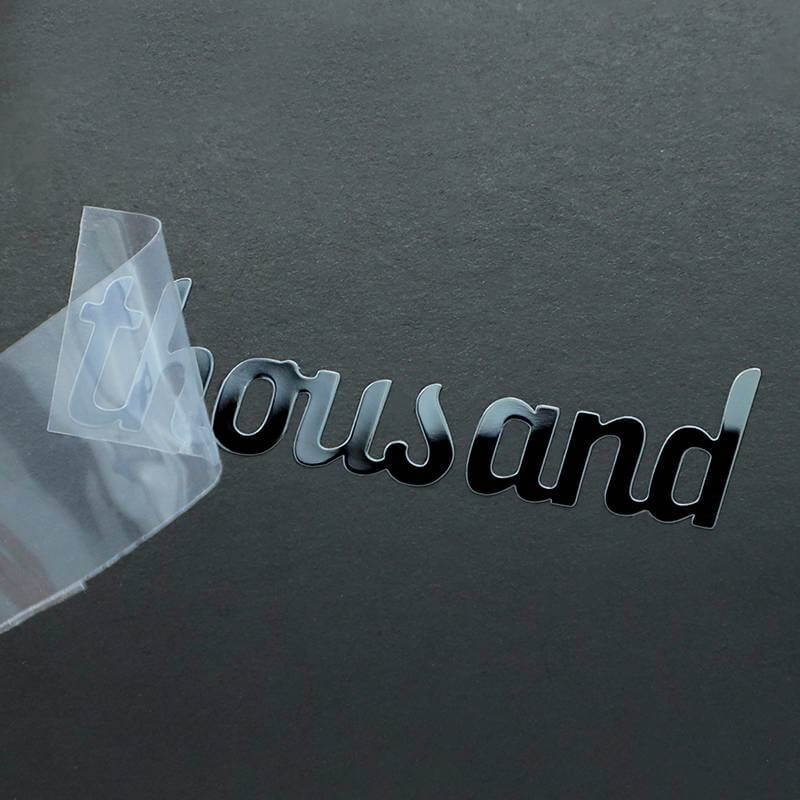 Custom Package Glossy Silver Metal Sticker Metal Transfer Sticker