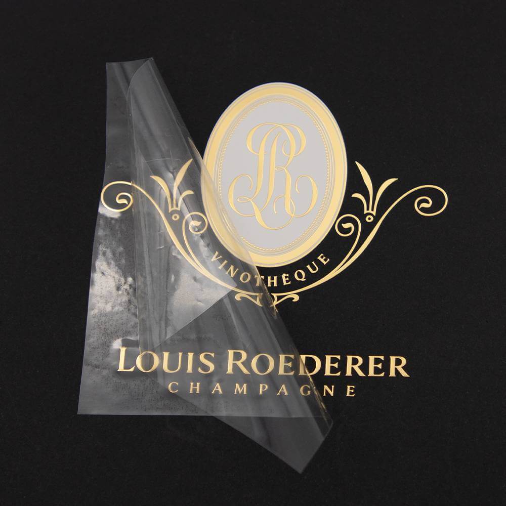 Custom glossy gold electroform embossed metal nickel sticker