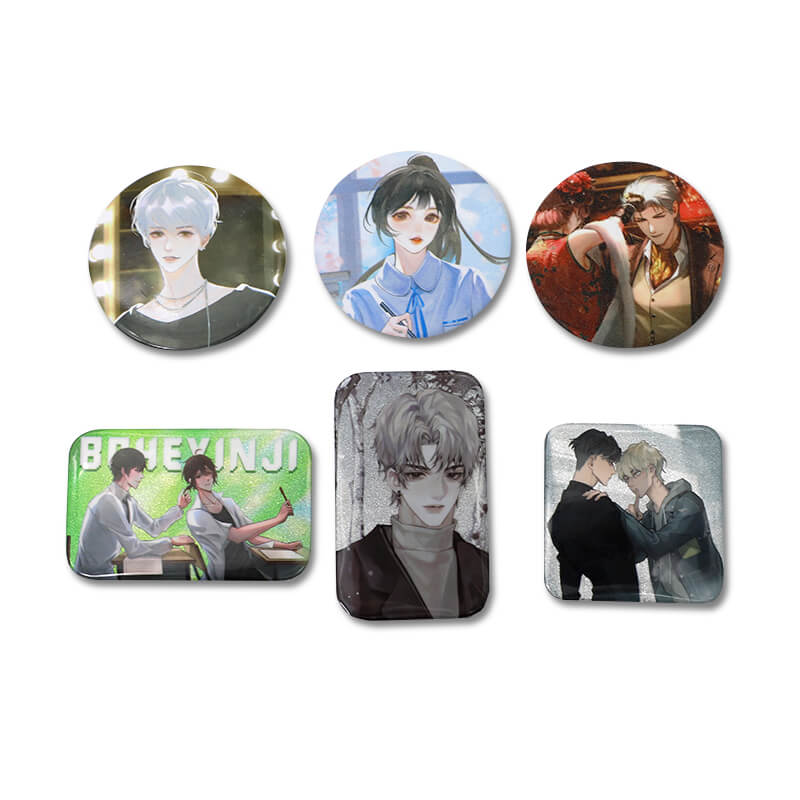 XIEXING Custom Cheap Brooch Badge Pins Tinplate Pin Low MOQ Metal Badge Tinplate