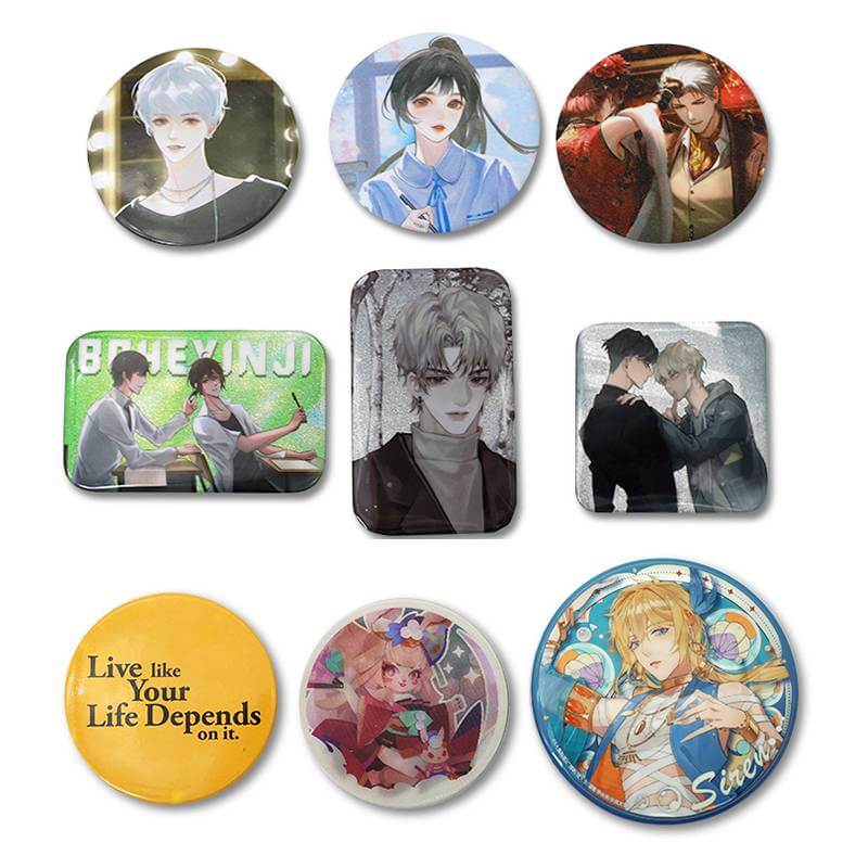 Tinplate Badges Maker Custom Wholesale Cheap button Pins High Quality Brooch Bad