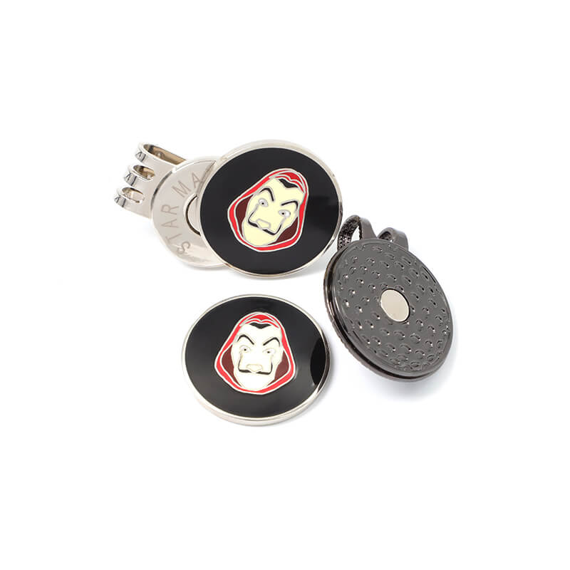 Custom Personalized Logo Metal Magnet Clip Wholesale Golf Ball Marker Hat Clip