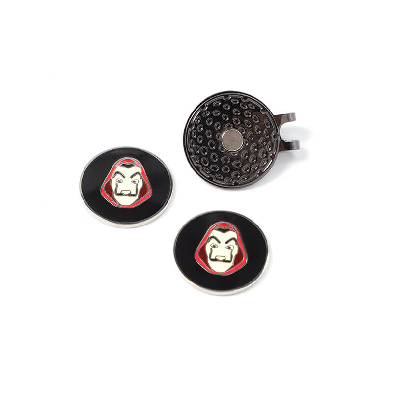 Custom Personalized Logo Metal Magnet Clip Wholesale Golf Ball Marker Hat Clip