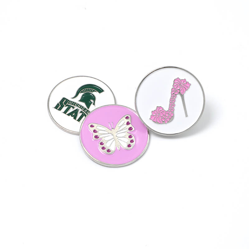 Hot Sale Golf Metal Accessories Product Custom Enamel Logo for Golf Hat Clip