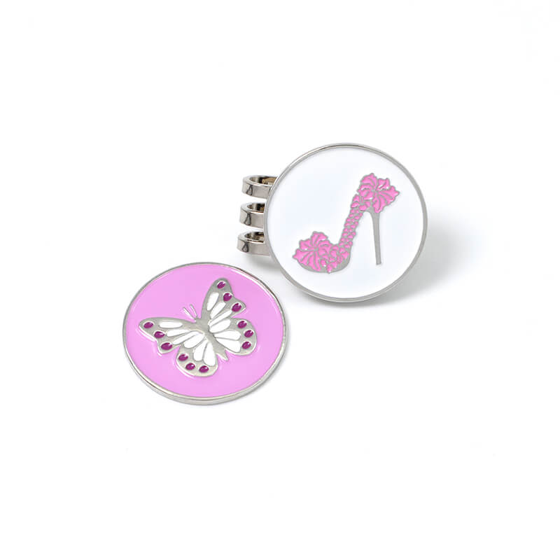 Hot Sale Golf Metal Accessories Product Custom Enamel Logo for Golf Hat Clip