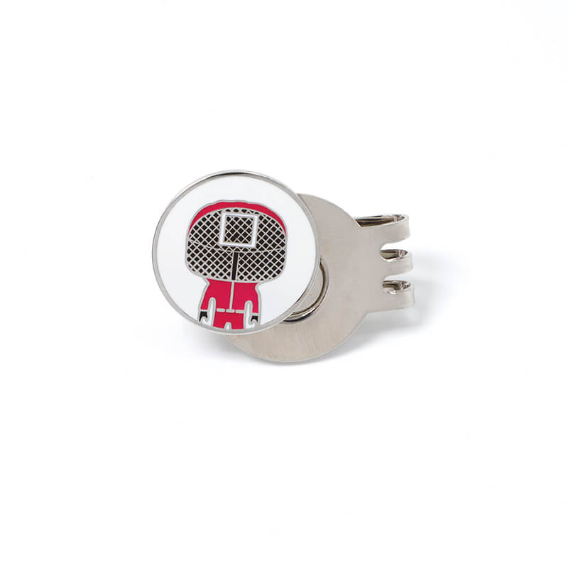 Manufacturers Custom Heart Shape Golf Ball Marker Coin with Magnetic Golf Clip