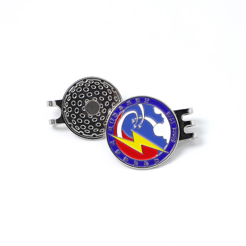 Custom Promotional Gift Magnetic Golf Ball Marker with Hat Clip
