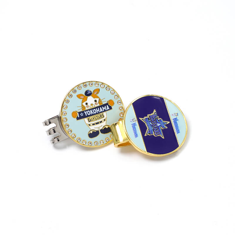 Custom Promotional Gift Magnetic Golf Ball Marker with Hat Clip