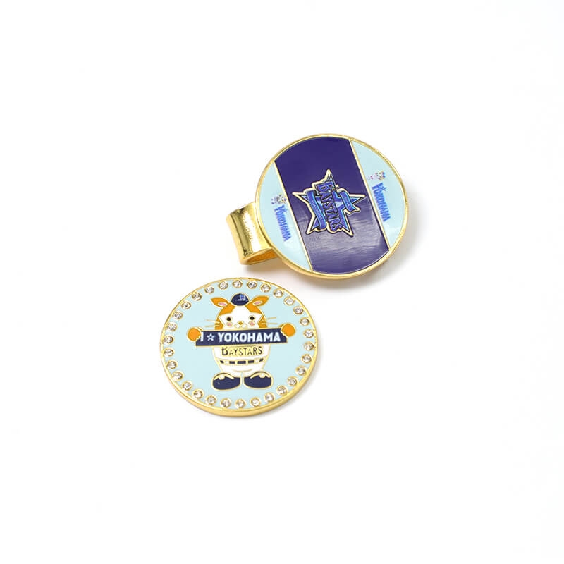 Custom Promotional Gift Magnetic Golf Ball Marker with Hat Clip
