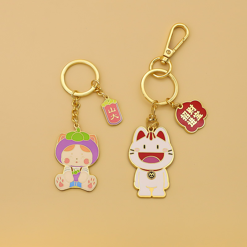 Manufacturer Custom Low MOQ Cute Cartoon Keychain Zinc Alloy Hard Enamel Keychai