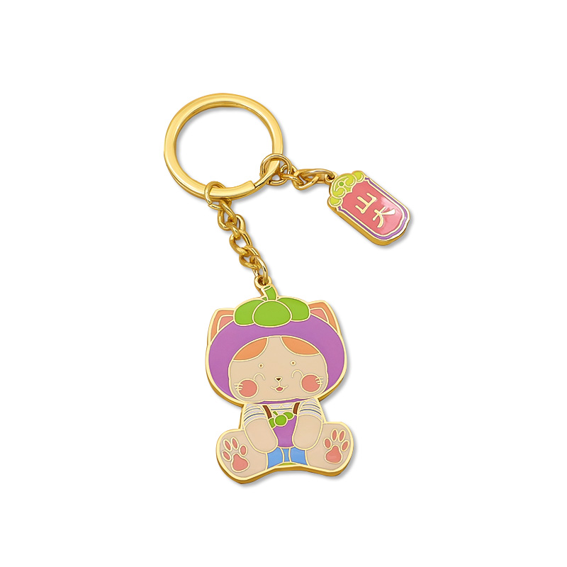 Manufacturer Custom Low MOQ Cute Cartoon Keychain Zinc Alloy Hard Enamel Keychai