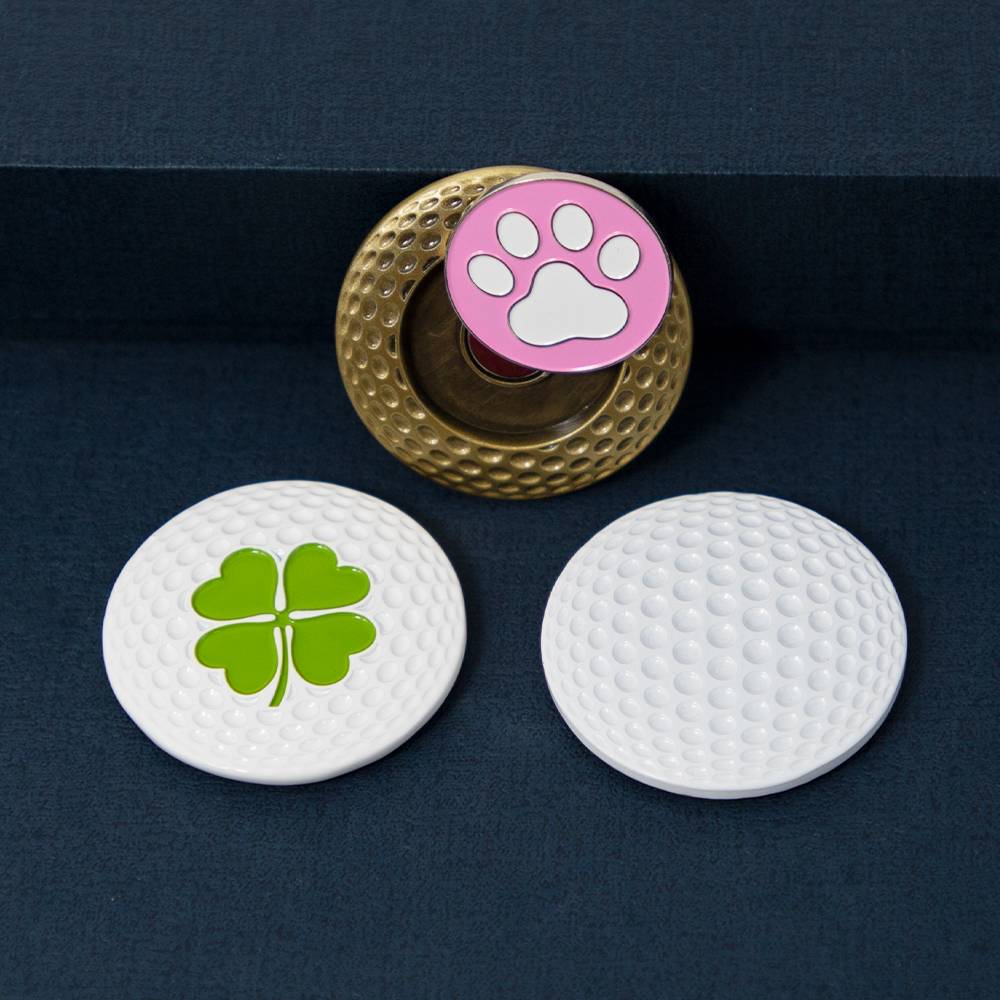 Customized Removeable Golf Challenge Coin Magnet Hat Clip Golf Ball Marker