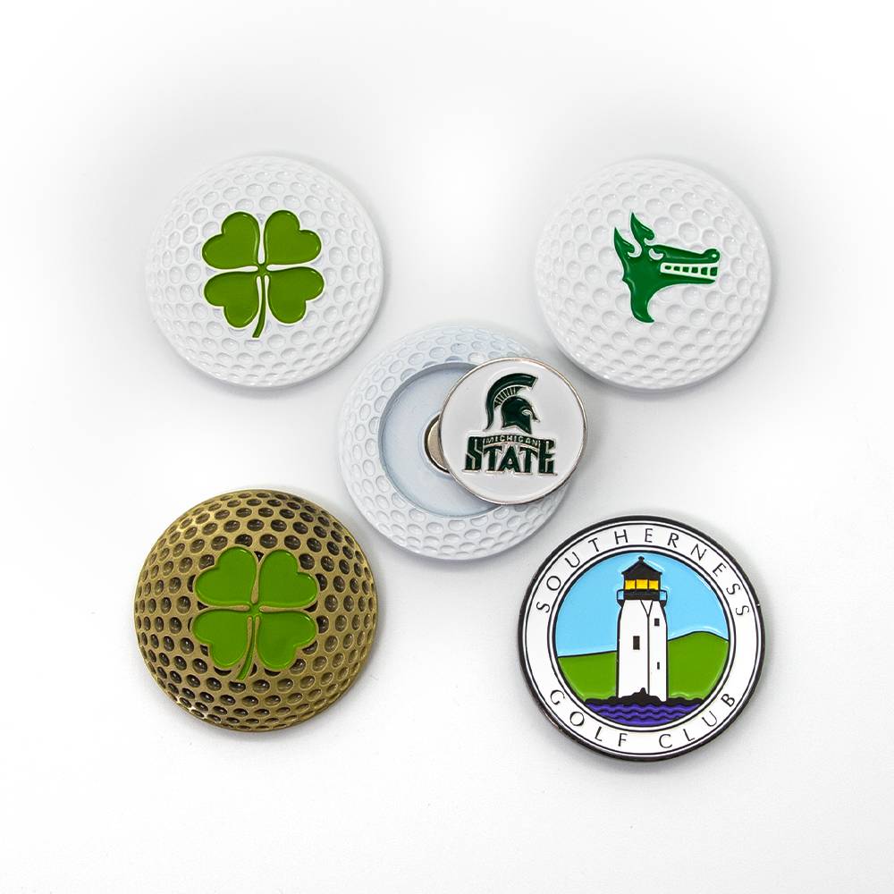 Customized Removeable Golf Challenge Coin Magnet Hat Clip Golf Ball Marker