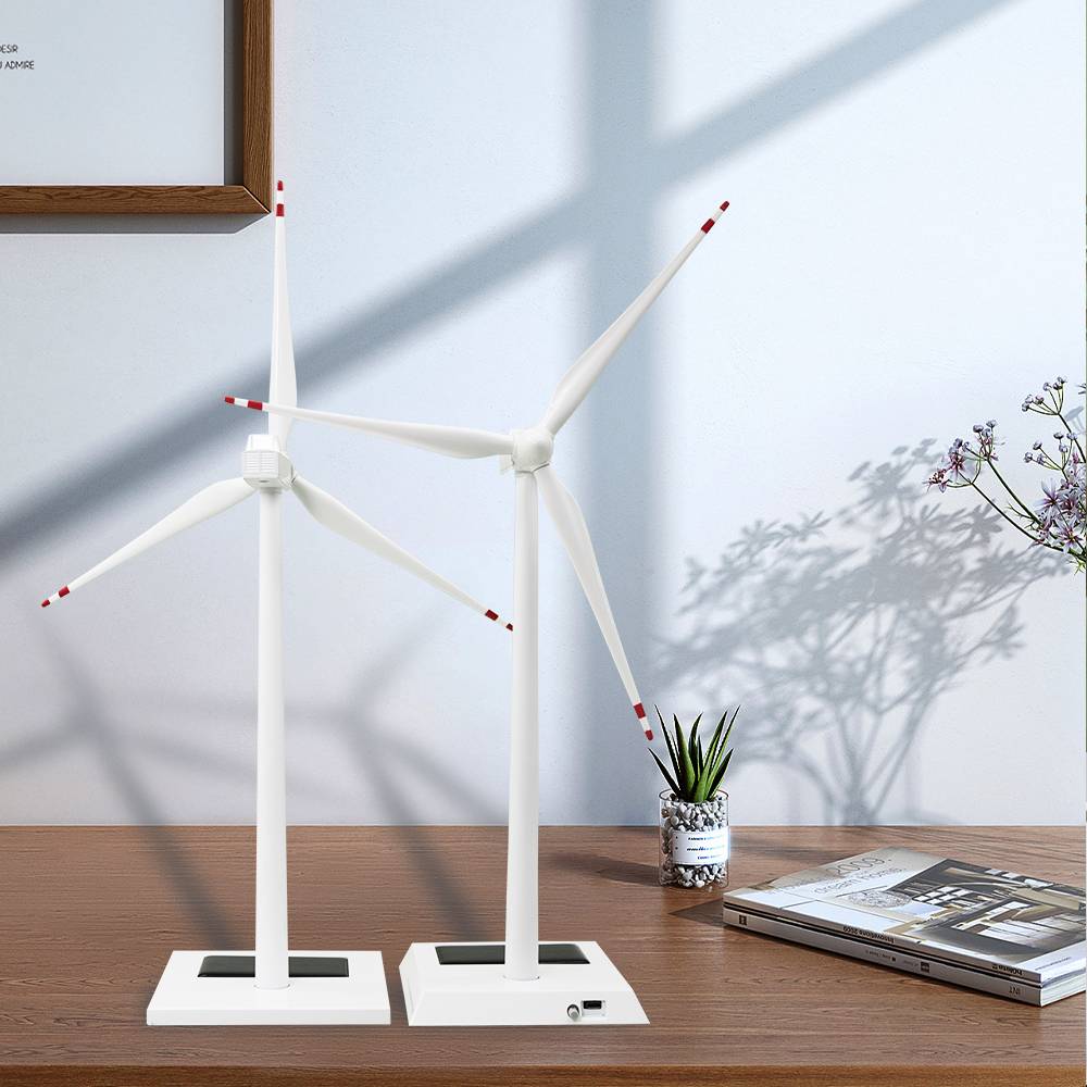 Windmill Model Business Gift Trophy Renewable Energy Desktop Metal Decoration