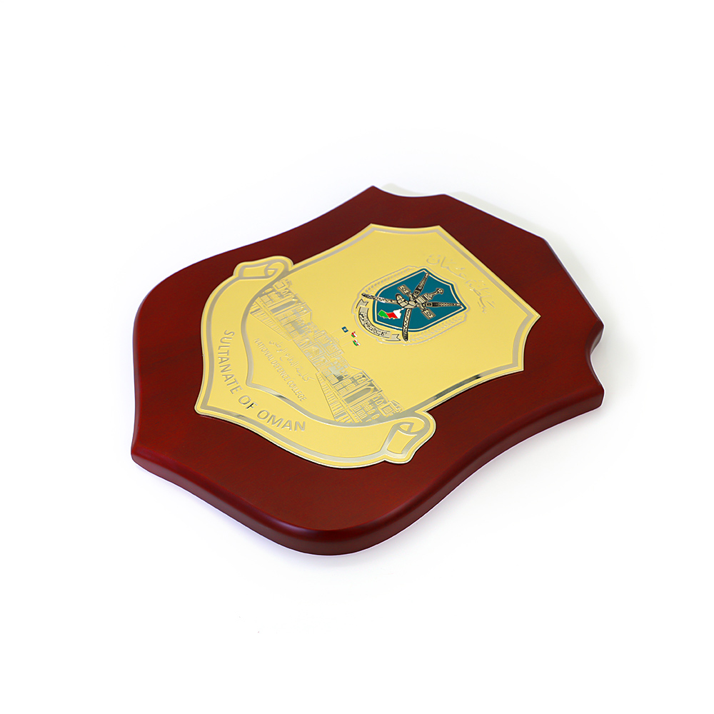 Factory Custom Metal Wood Plaque Middle East Souvenir Business Gift