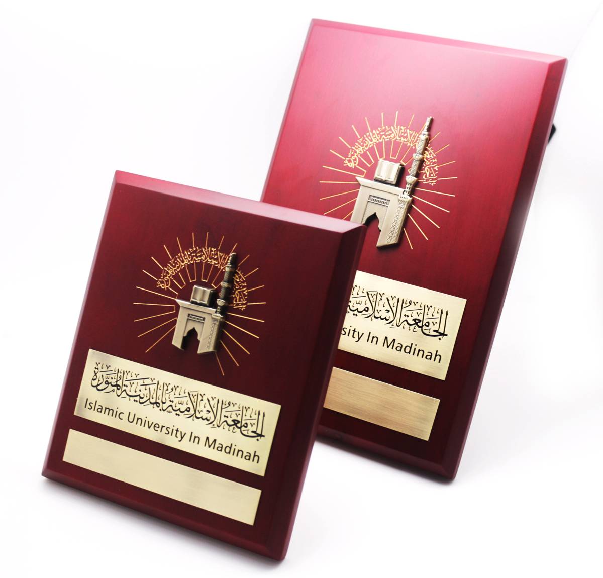 Custom Business Reminder MDF Plaque Standing Wooden Shield Blank A4 Size Awards 