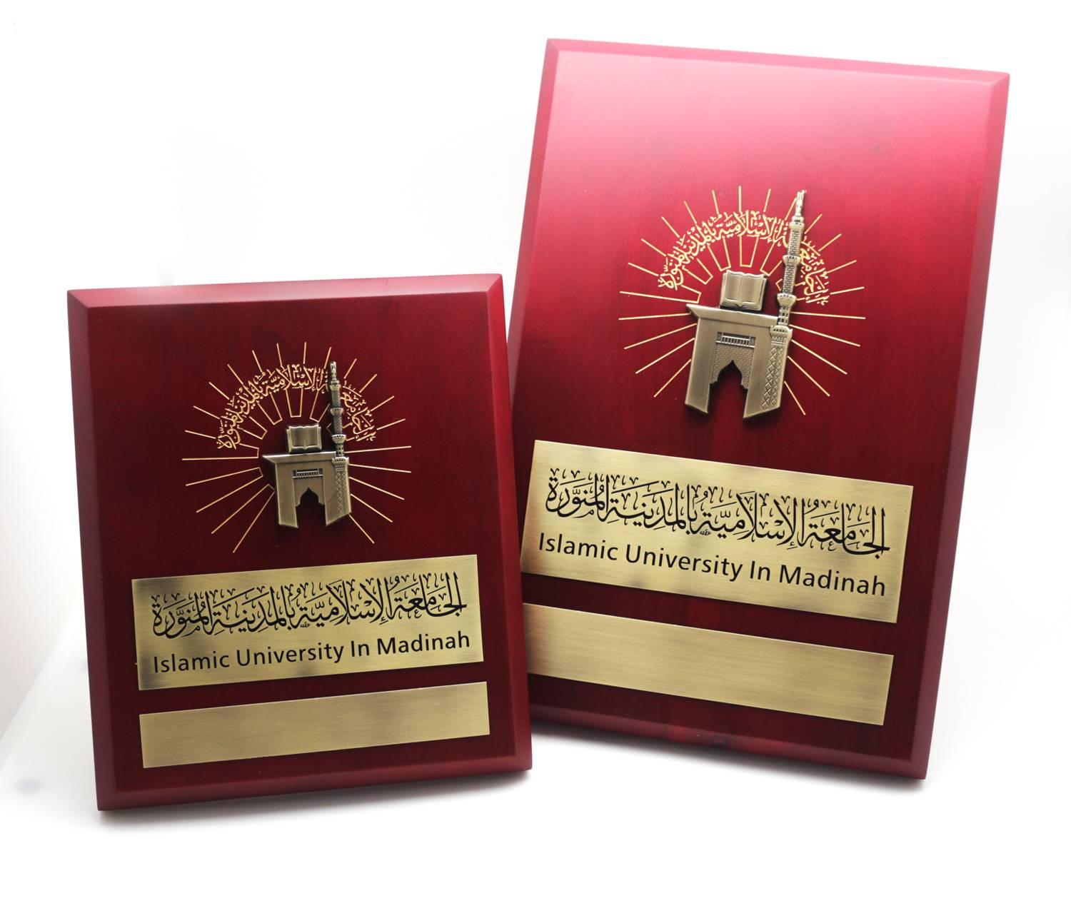Custom Business Reminder MDF Plaque Standing Wooden Shield Blank A4 Size Awards 