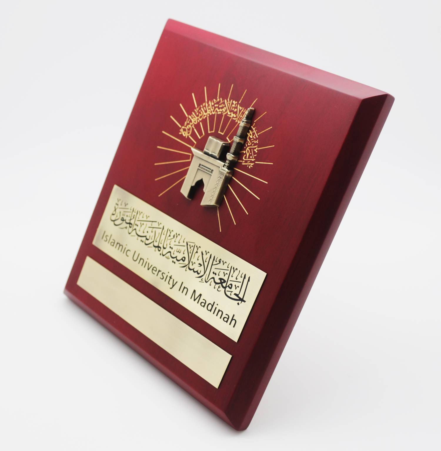 Custom Business Reminder MDF Plaque Standing Wooden Shield Blank A4 Size Awards 