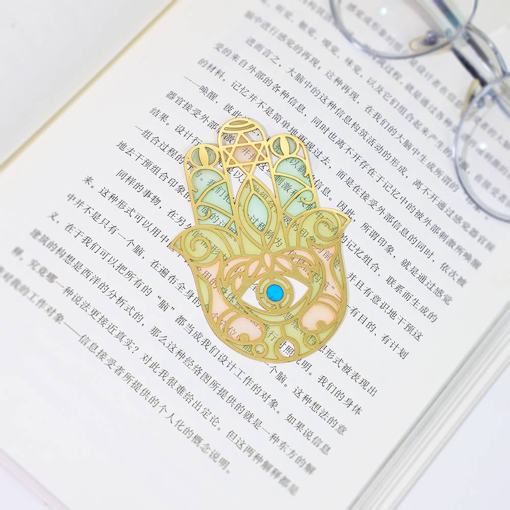 Custom Your Own Design New Design Metal Color Transparent Enamel Bookmark