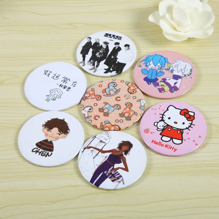 Wholesale Custom Bling Bling Makeup Pocket Mirror Personalized Pocket Mirror