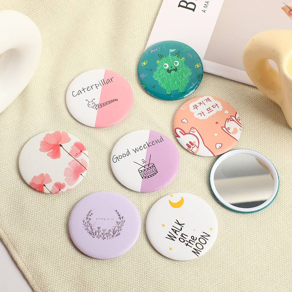 Portable Mini Led Mirror Custom New Design Classical Round Makeup Mirror