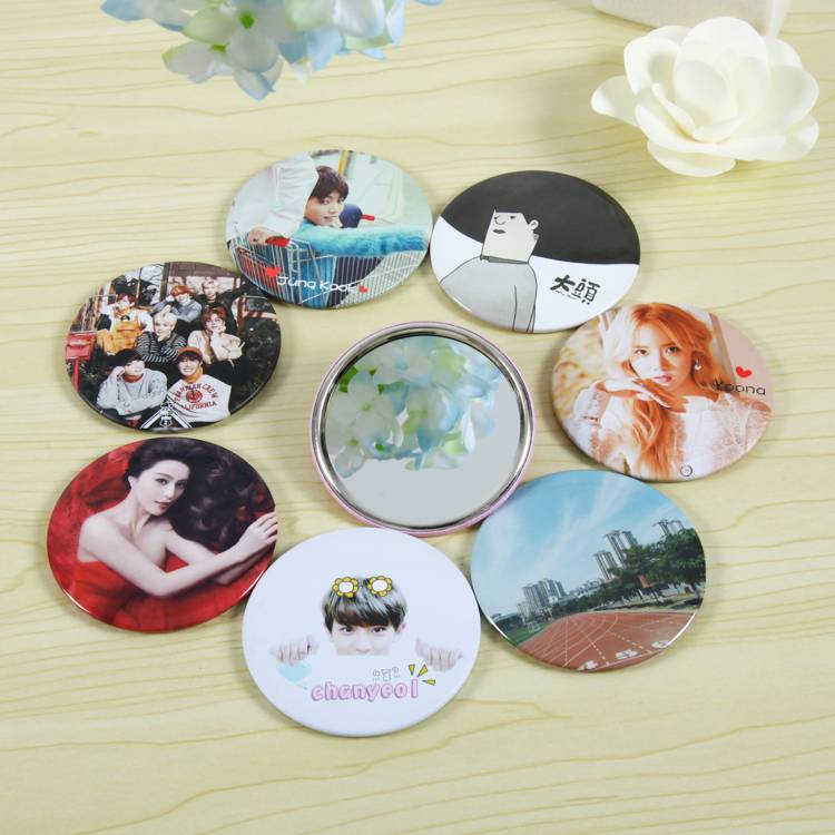 Portable Mini Led Mirror Custom New Design Classical Round Makeup Mirror