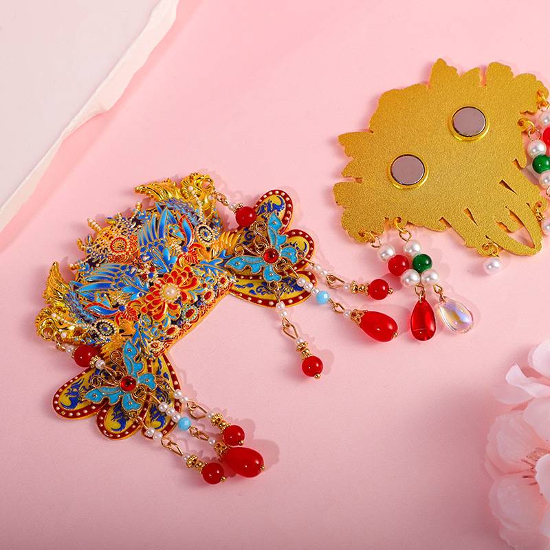 2025 New Design Custom Zinc Alloy Fashion Phoenix Coronet Metal Fridge Magnets