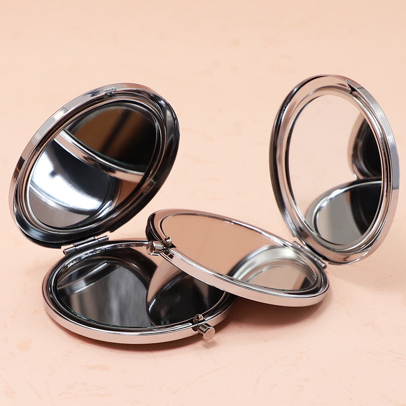 Wholesale Custom Portable Double-sided Folding High-Grade Round Cosmetic Mirror 