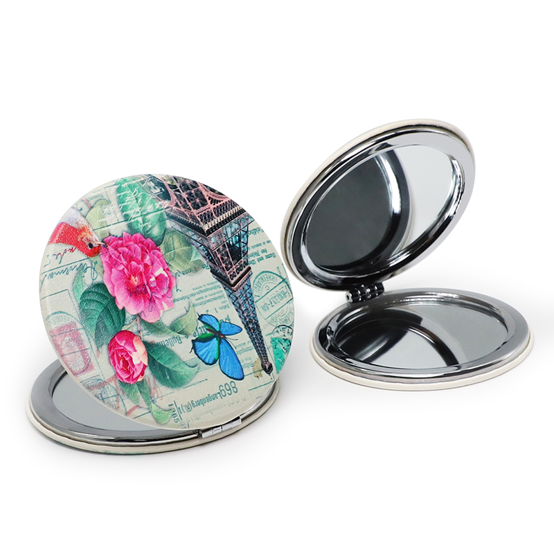 Personalized Custom Double-Sided Portable Pocket Makeup Vanity Compact Mirror