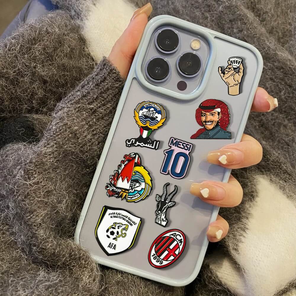 Customized Waterproof Colorful Logo Printing Phone Case Metal Sticker 