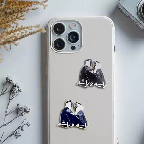 Customized Waterproof Colorful Logo Printing Phone Case Metal Sticker 