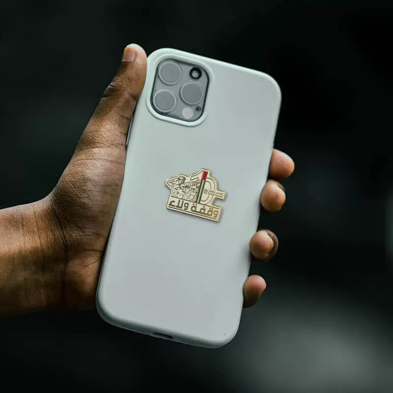 Customized Waterproof Colorful Logo Printing Phone Case Metal Sticker 