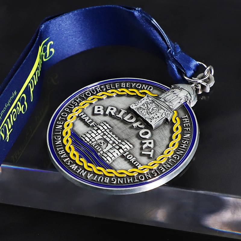 Custom design high quality metal 3D marathon sport medal 