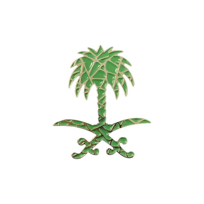 Custom Logo Metal Enamel Zinc Alloy Oman Saudi Kuwait Mobile Phone Sticker