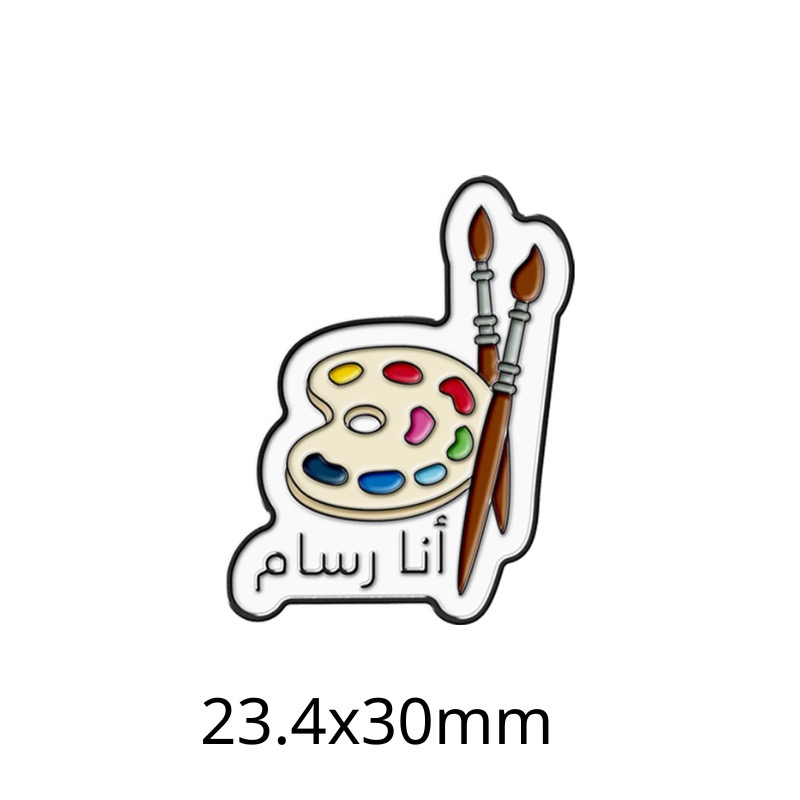 Metal Enamel Brooch for Phone Case Stickers Adhesive Decoration Sticker
