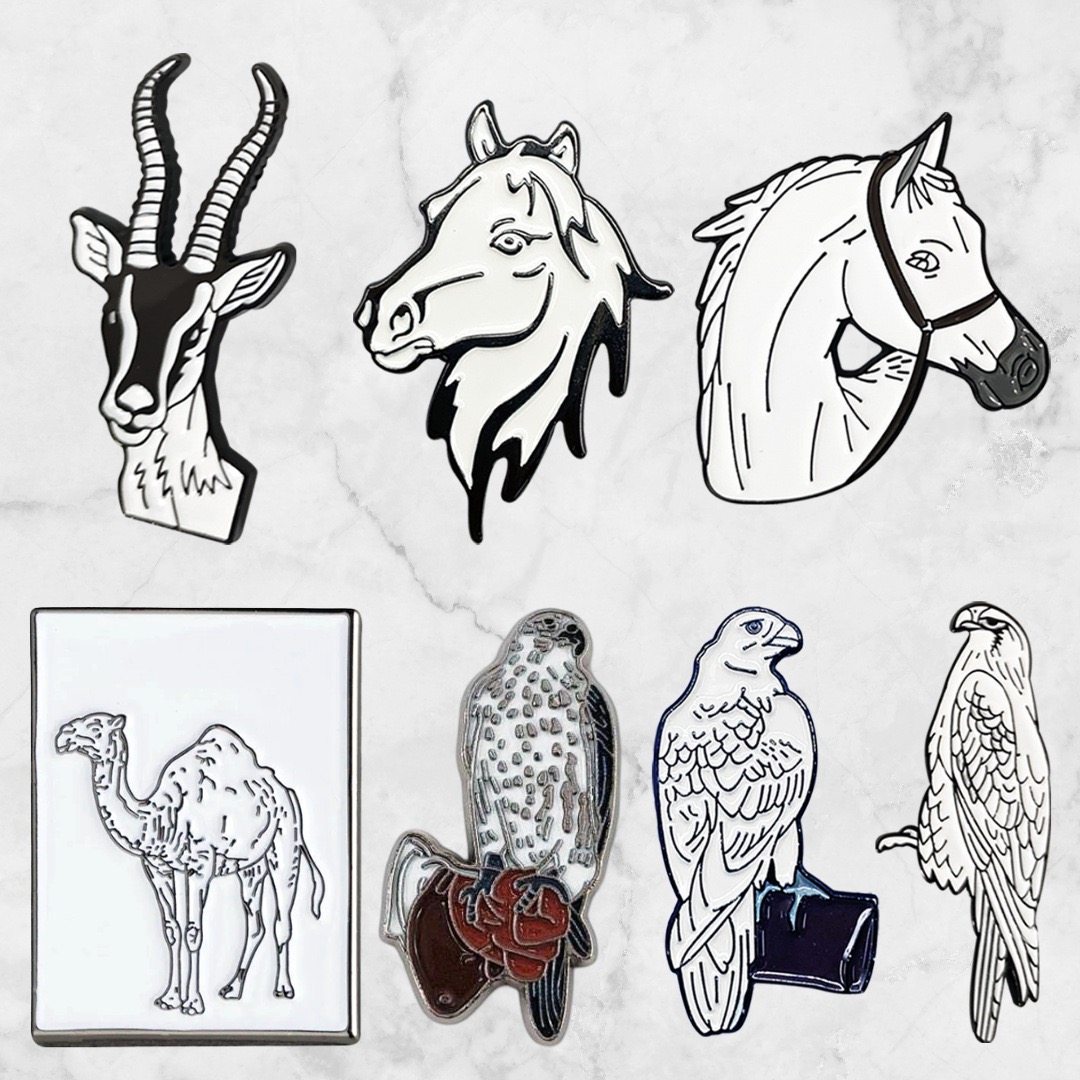Custom Metal  Zinc Alloy Enamel Pins with 3M Glue for Saudi UAE Turkey Wholesale
