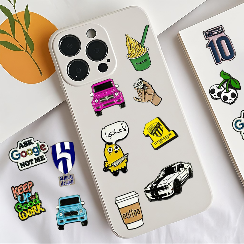 OEM Custom Metal Sticker Enamel Pin Badge for Mobile Phone 3M Adhesive Sticker