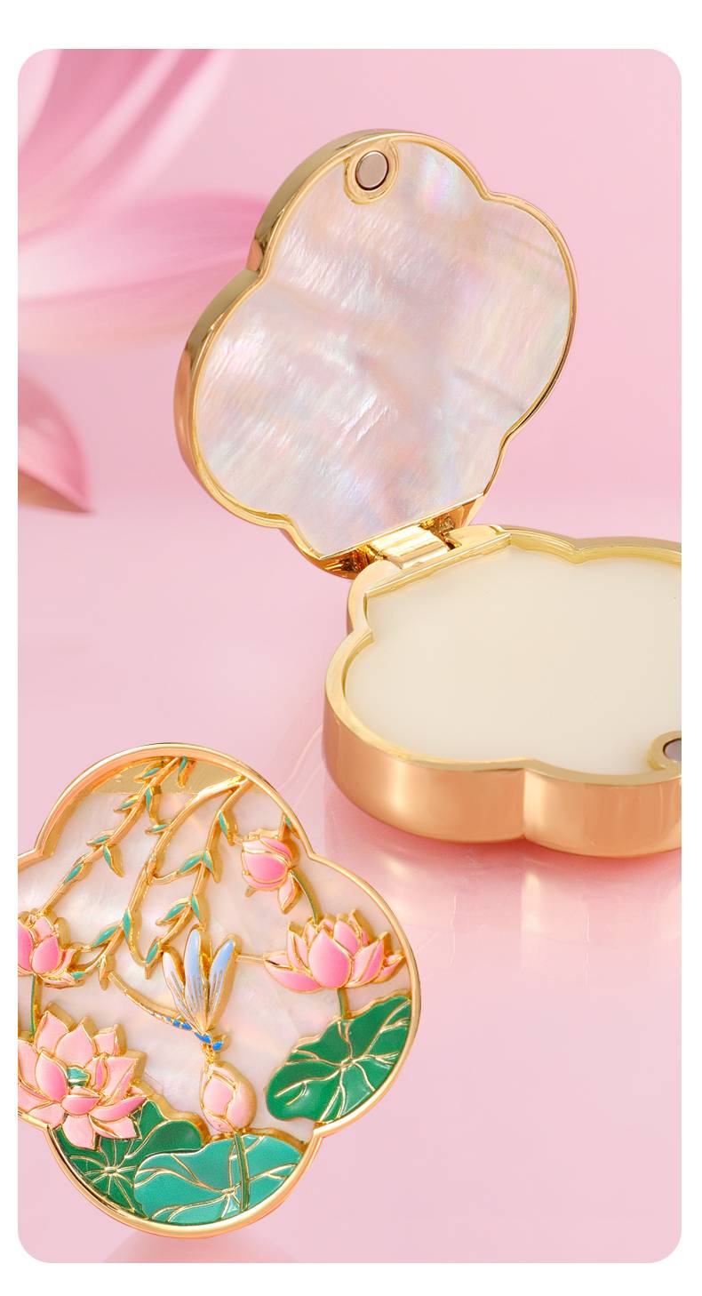 Cutom Logo Design High Quality Zinc Alloy Portable Solid Balm Box